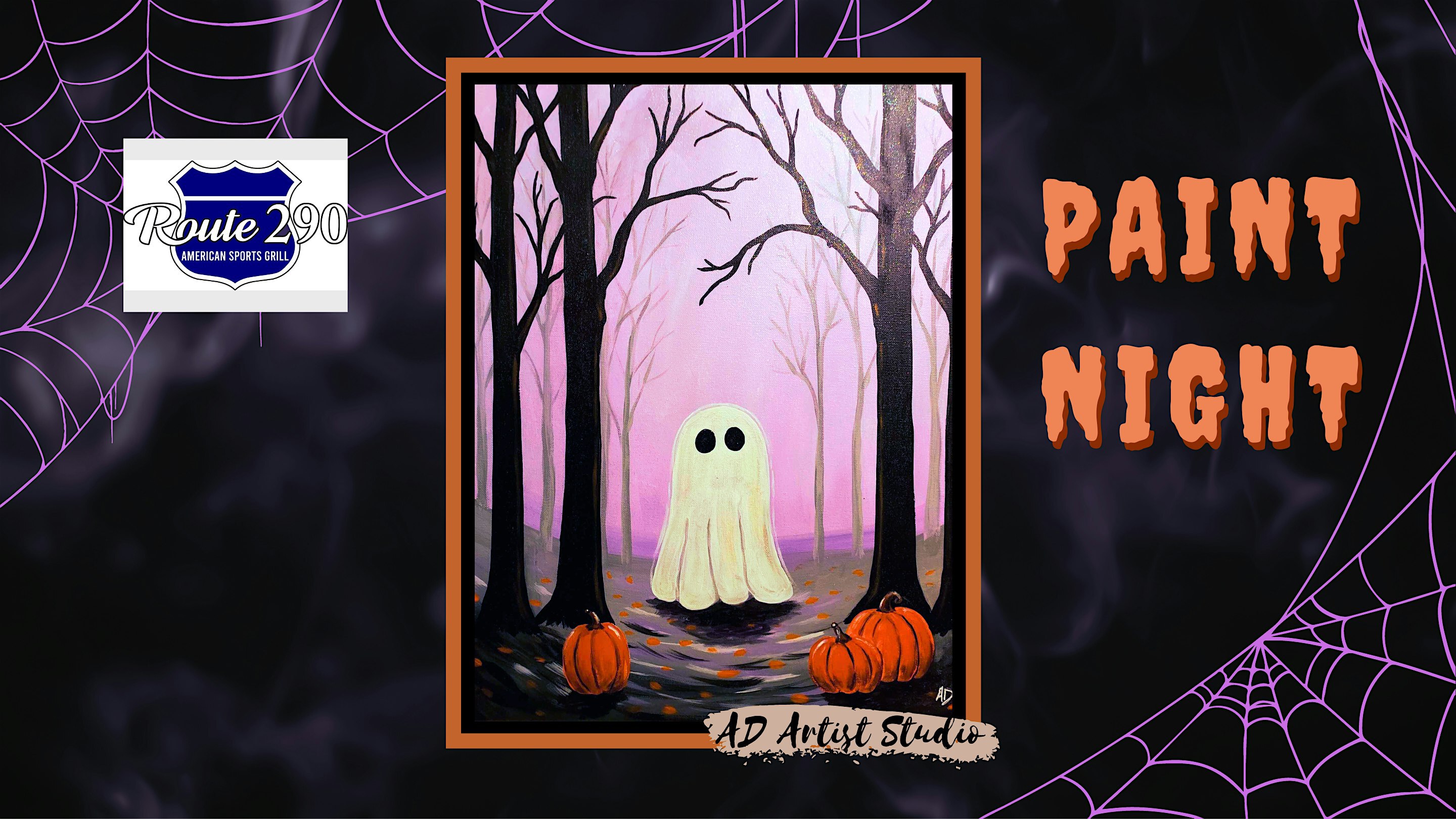 Ghost in the Woods Paint Night | Route 290 American Sports Grill