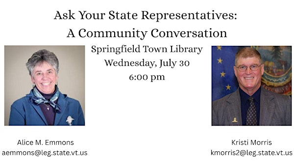 Ask Your State Representatives: A Community Conversation | Springfield Town Library