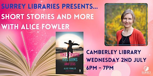 Short stories and more with Alice Fowler at Camberley Library | Camberley Library