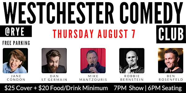 Westchester Comedy Club @ Rye: Jane Condon, Dan St Germain &Mike Mantzouris | Rye Grill & Bar