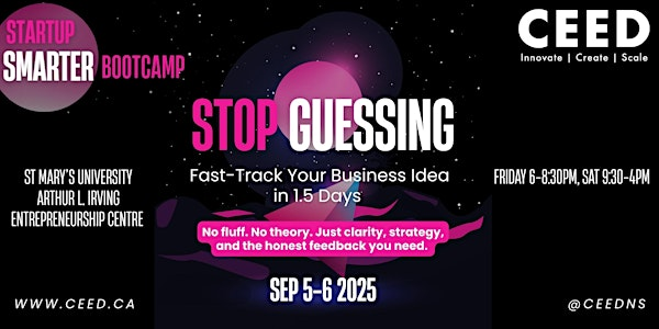 Startup Smarter Bootcamp | 5907 Gorsebrook Ave