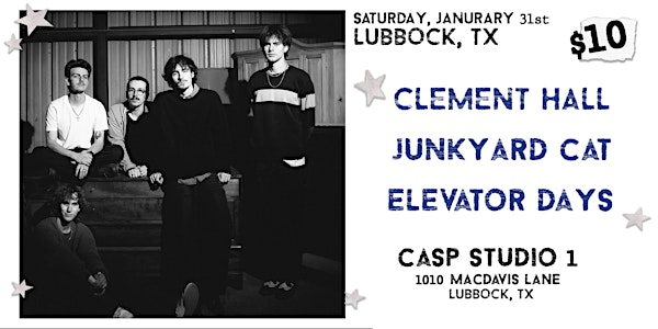 Clement Hall with Junkyard Cat & Elevator Days Live @ CASP | CASP Studio 1