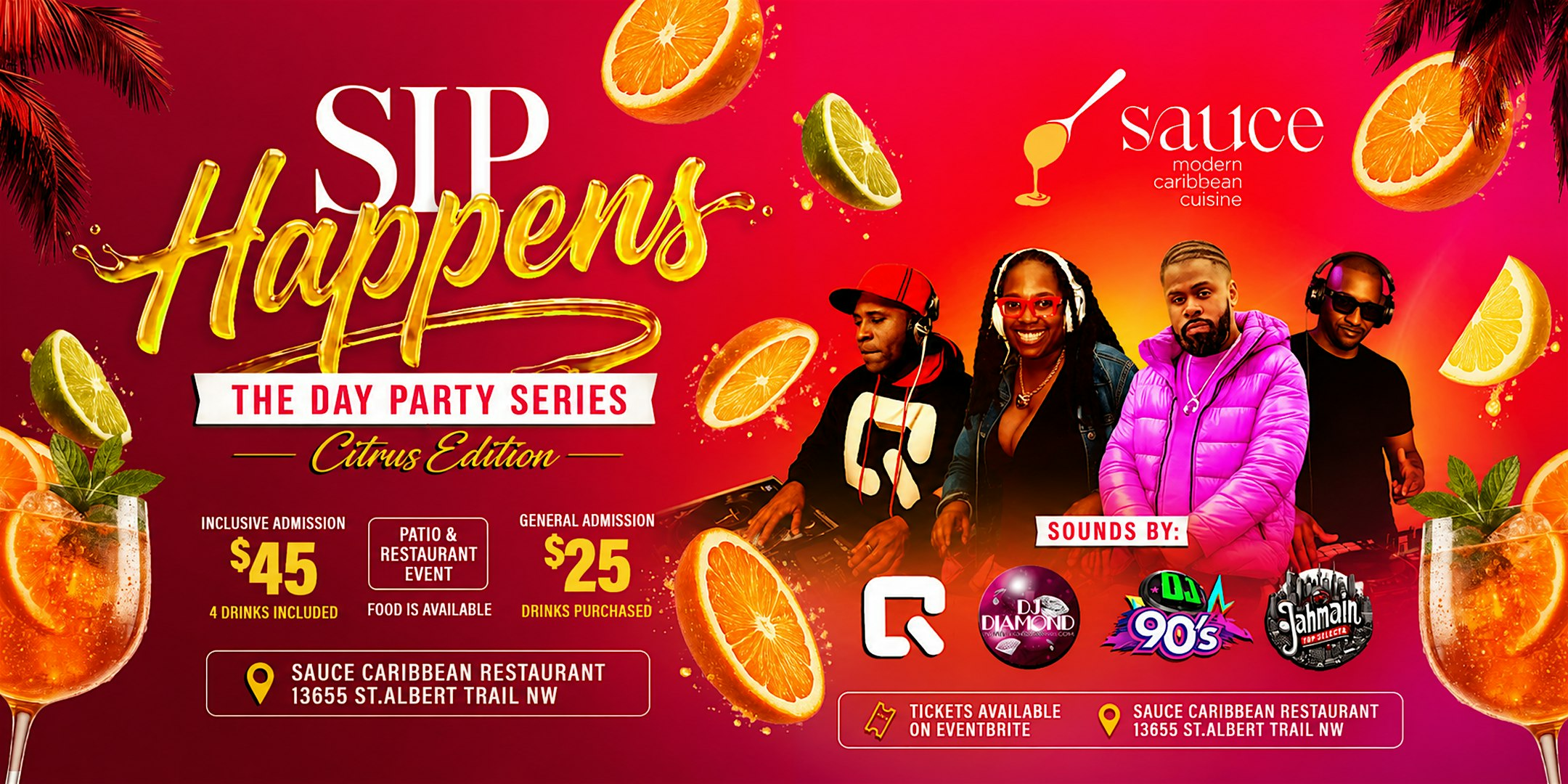 Sip Happens: The Day Party Series | Sauce Modern Caribbean Cuisine