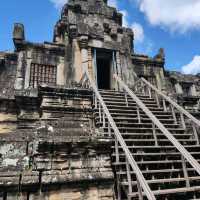 Historic Hindu temple with pyramid shape