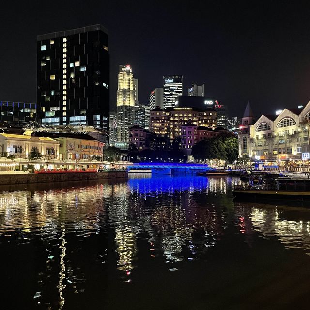 新加坡河岸夜色