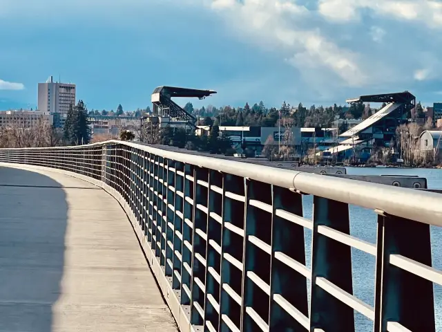 Walk through the SR 520 Bridge in Seattle, B.