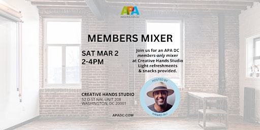 APA | DC: Members Mixer! | 52 O St NW