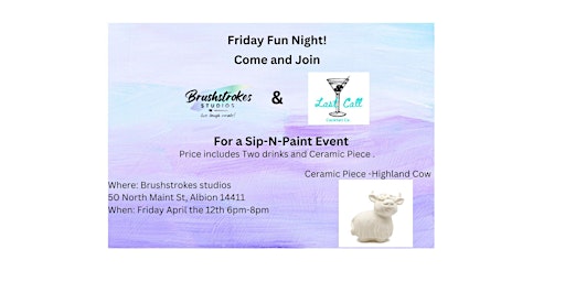 Sip-N-Paint with Brushstrokes Studios | 50 N Main St