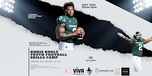 KHRIS BOGLE YOUTH FOOTBALL SKILLS CAMP | Cardinal Gibbons High School