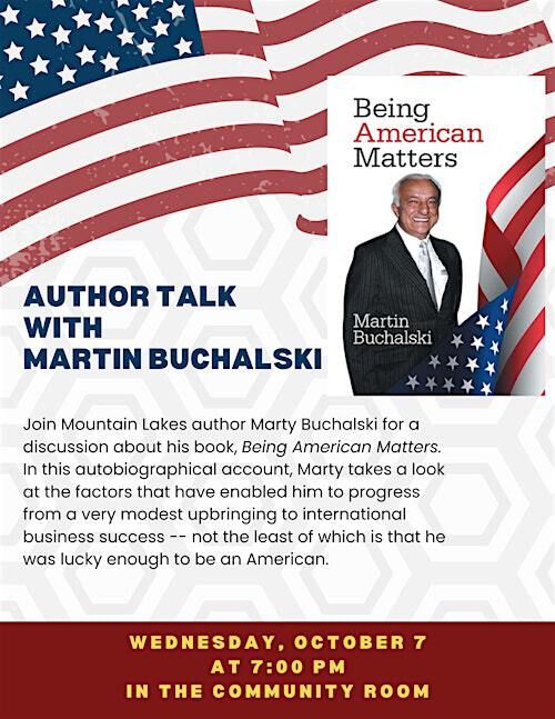 In-Person: Author Martin Buchalski | Mountain Lakes Public Library