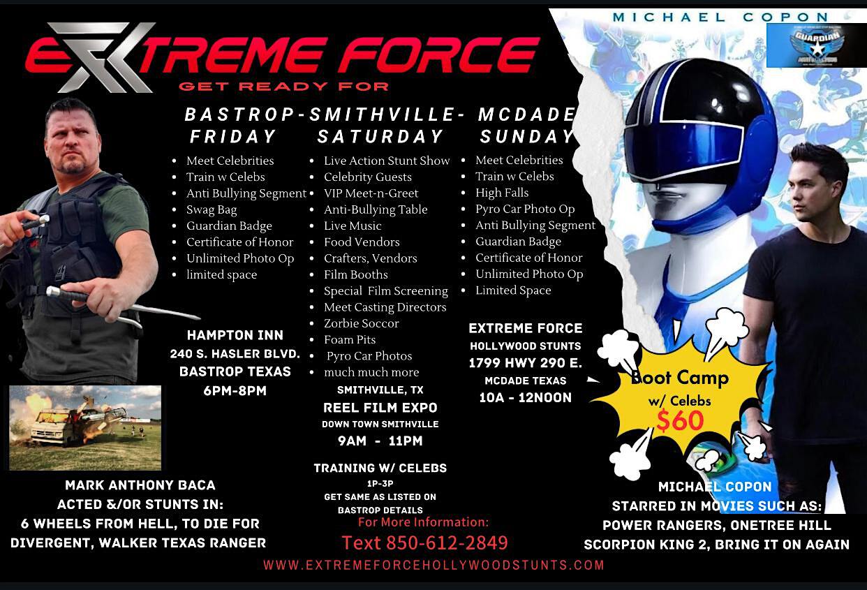 McDade Celebrity Boot Camp | Extreme Force Hollywood Stunts and Film