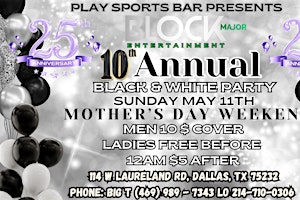 BLOCK MAJOR ENT 25TH ANNIVERSARY PLAY SPORTS BAR & GRILL SUN MAY  11 7PM | The Play Sports Bar