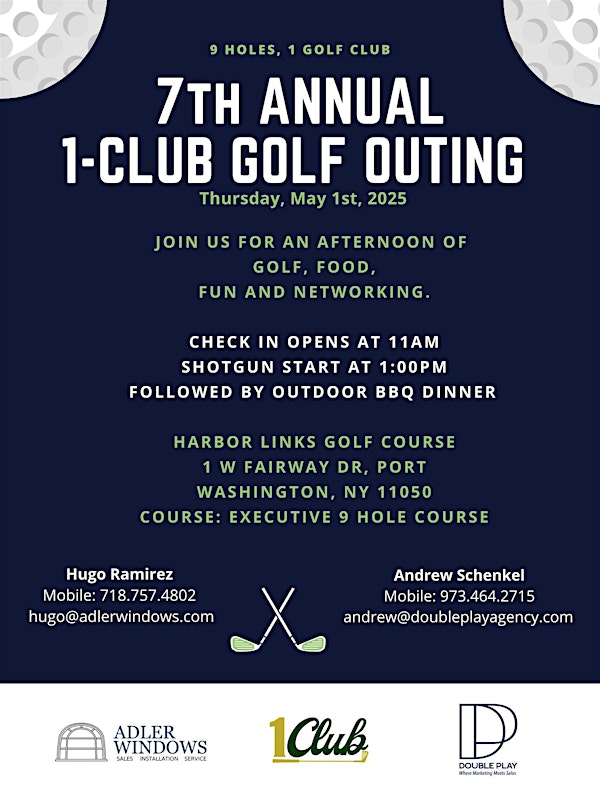 7th Annual 1-Club Golf Outing | Harbor Links Golf Course