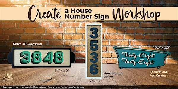 Create a House Number Sign Workshop | 2926 S Steele St