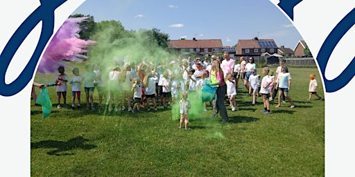 Bosmere Sponsored Pfa colour run | Needham Market Middle School field