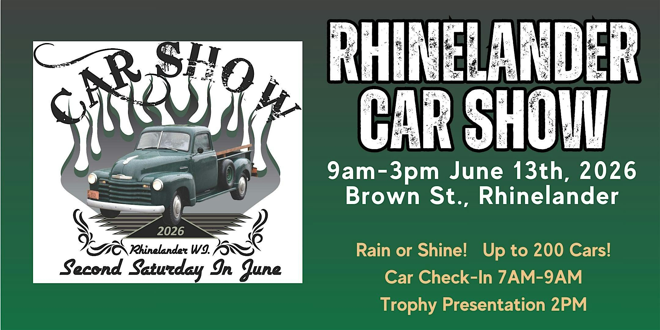 2026 Rhinelander Car Show | Downtown Rhinelander
