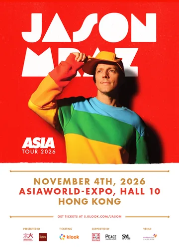 Jason Mraz: Asia Tour 2026 in HONG KONG | AsiaWorld-Expo Hall 10
