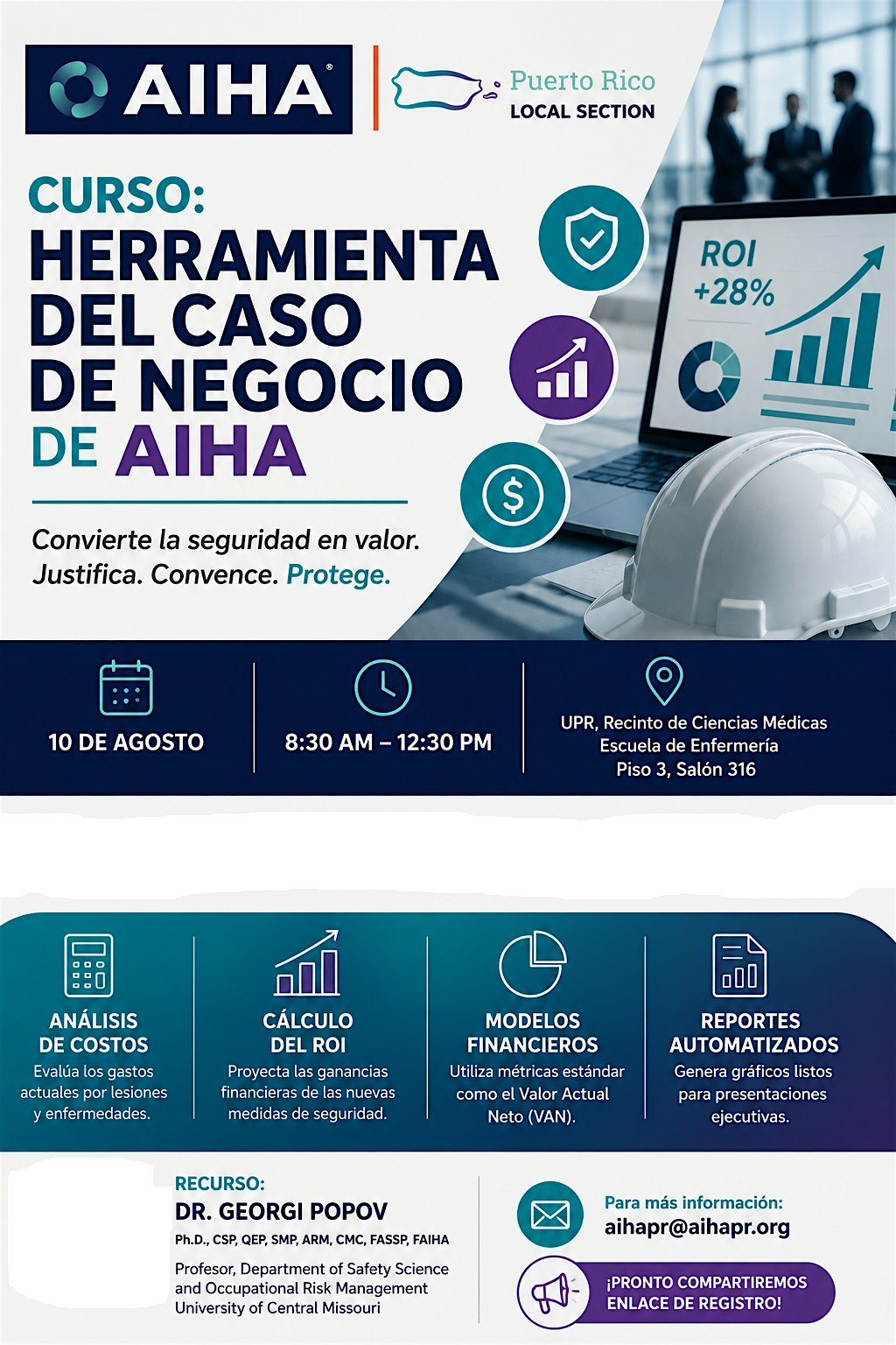 AIHA BUSINESS CASE EHS TOOL (JUSTIFICACIÓN DE PROYECTOS DE EHS) | University of Puerto Rico, Medical Sciences Campus