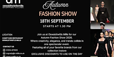 September Fashion Show | Oswaldtwistle Mills
