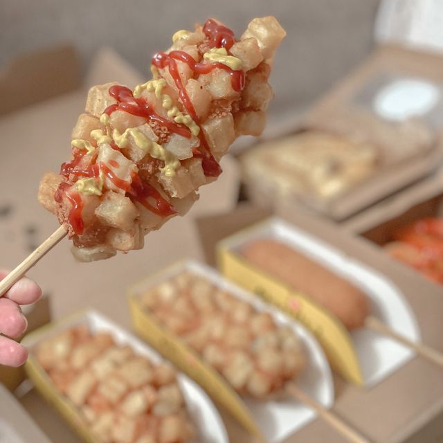 韓國街頭小食😋超懷念熱狗棒