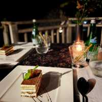 Private fine dining above rice fields!