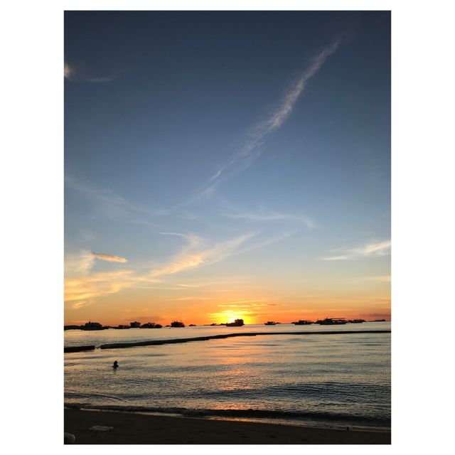Pattaya sunset ชมพระอาทิตย์ตกดินที่หาดพัทยา
