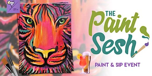 Paint & Sip Painting Event in Cincinnati, OH – “Vibrant Tiger” at The Pitch | The Pitch Cincy