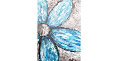Blue Flower paint and sip painting event at Cool River Pizza | 6200 Stanford Ranch Road, Roseville, CA, USA
