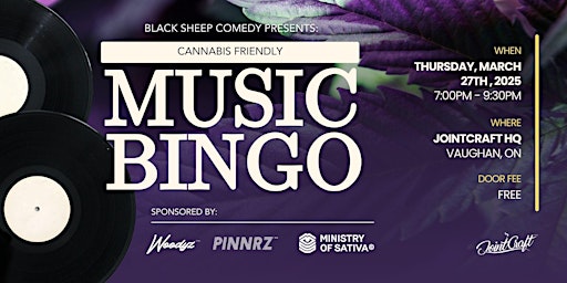Music Bingo @ The Sensory Room Presented by Black Sheep Comedy | 3280 Langstaff Rd unit 1