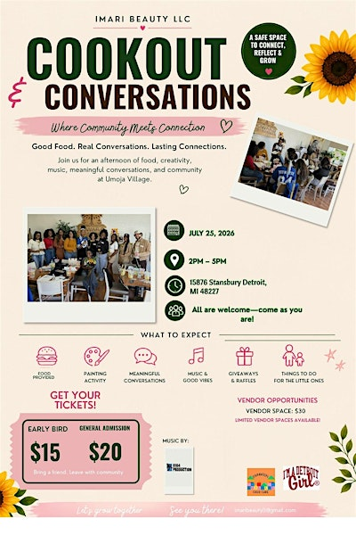 Cookout & Conversations | 15876 Stansbury Ave