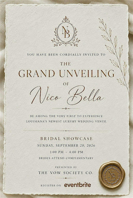 The GRAND UNVEILING of Nico Bella | Luxury Bridal Showcase | 3043 Verot School Rd