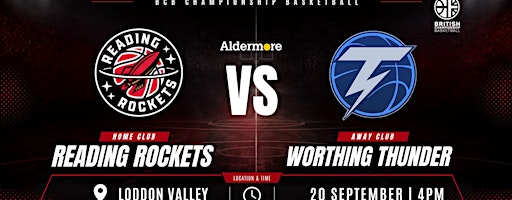 BCB CUP |  Aldermore Reading Rockets vs Worthing Thunder | Loddon Valley Leisure Centre