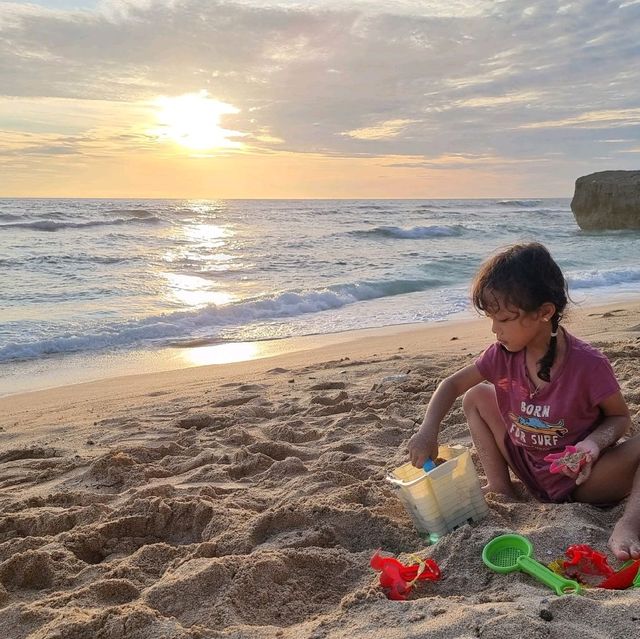 sunset at Indrayanti beach