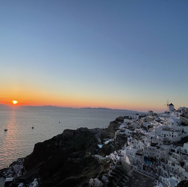 stunning sunset view at Oia Santorini