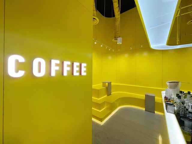 Neon pop coffee joint at Orchard Central SG