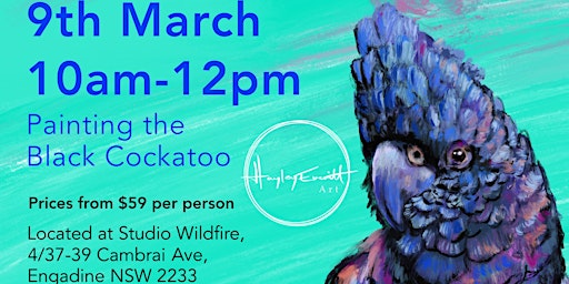 Art Workshop Painting the Black Cockatoo at Studio Wildfire | Studio wildfire