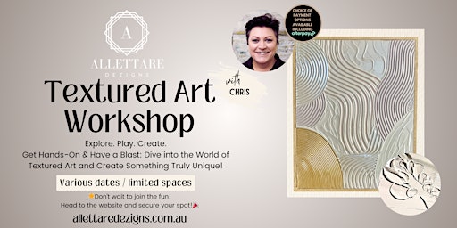 ✨Kickstart Your Creative Journey with Textured Art Workshops | Allettare Dezigns