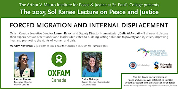 2025 Sol Kanee Lecture for Peace and Justice | Canadian Museum for Human Rights