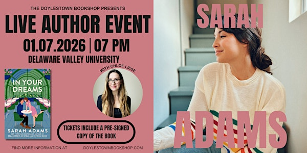 An Evening with Sarah Adams | Delaware Valley University Life Sciences Bldg.