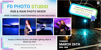 Brooklyn Photo Mixer – 3 Studios including RGB Lighting & Rain Effects | FD Photo Studio Brooklyn (Metro)
