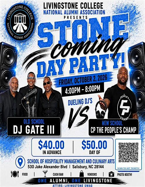 LCNAA Inaugural STONEcoming Day Party | Livingstone College - Department of Hospitality and Culinary Arts