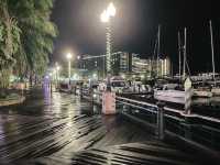 Romantic night stroll along Sentosa Cove