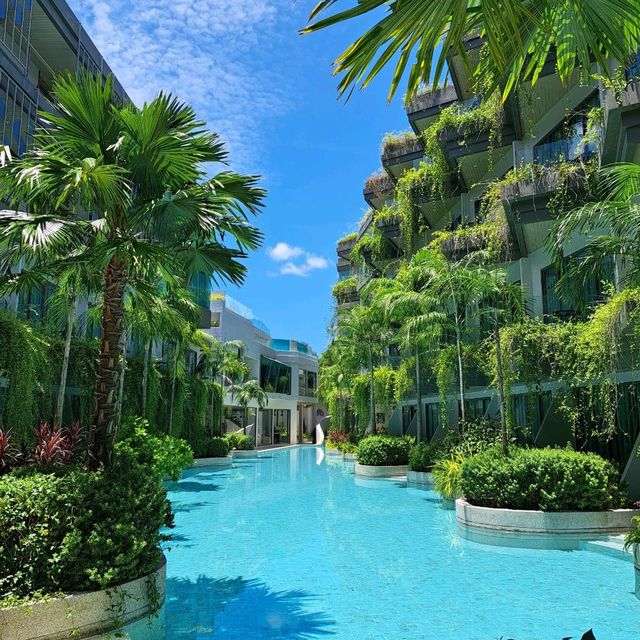 สระว่ายน้ำ ฟรีฟอร์มใหญ่ๆ ใกล้หาดอ่าวยน
