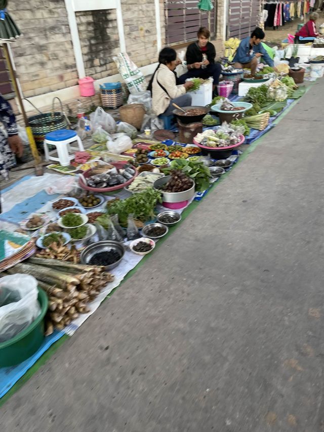 Thai-Lao local market and walking street 
