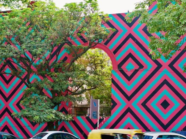 Beautiful Art District in Delhi, India 