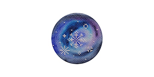 Snowflake Swirl: Watercolor Painting - Cross Stitch Class | 901 Santa Fe Dr