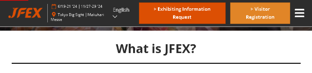 JFEX 優質食品展 2024 | Tokyo Big Sight