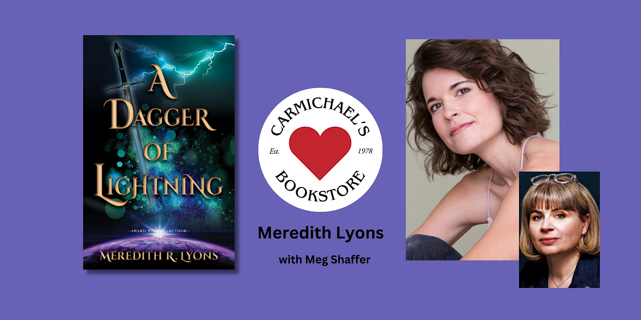Meredith R. Lyons discusses A Dagger of Lightning with Meg Shaffer | 2720 Frankfort Ave