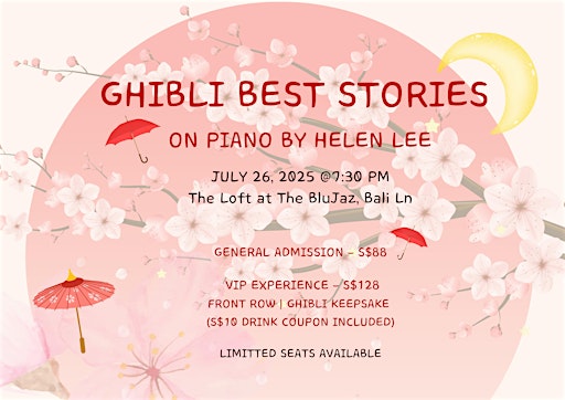 Ghibli Best Stories - A Night of Enchantment with Helen Lee on the piano | Blu Jaz, Bali Lane