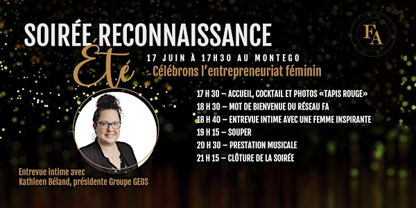 FA Soirée reconnaissance Été | Montego Resto Club